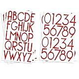 4 inch Red Self-Adhesive Vinyl Alphabet Letters
