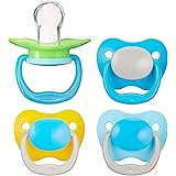 Amazon Brand - Mama Bear Baby Pacifier, Stage 2 (6-12M), BPA Free, Assorted Colors (Pack of 4)