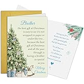 Oamiolek Funny Christmas Card for Brother, Heartfelt Brother Xmas Card from Sister Friend Sibling, Sweet Xmas Gifts, the Best Gift at Christmas Is You