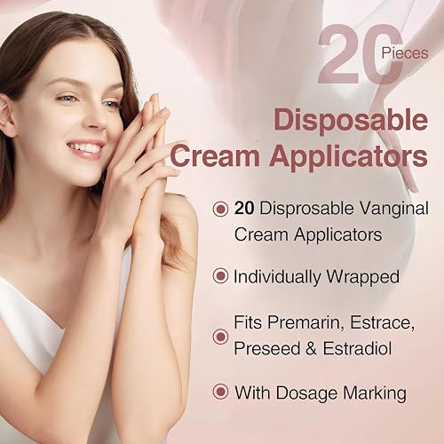 thumbnail image 2 of Nieteyrue Disposable Vaginal Cream Applicators - Comfort Tip, Dosage Markings, 20 Pack - For... 2 of 13