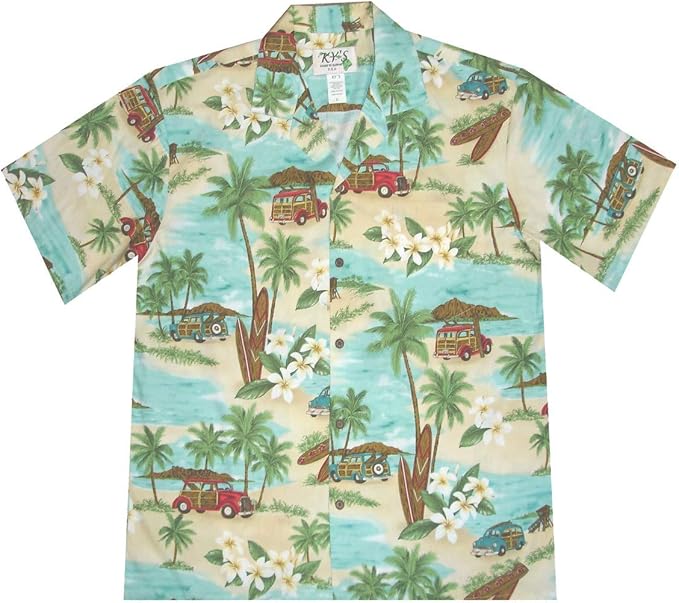 Amazon アロハシャツ 半袖シャツ メンズ サーフ トリップ グリーン コットン Ky S シャツ 通販