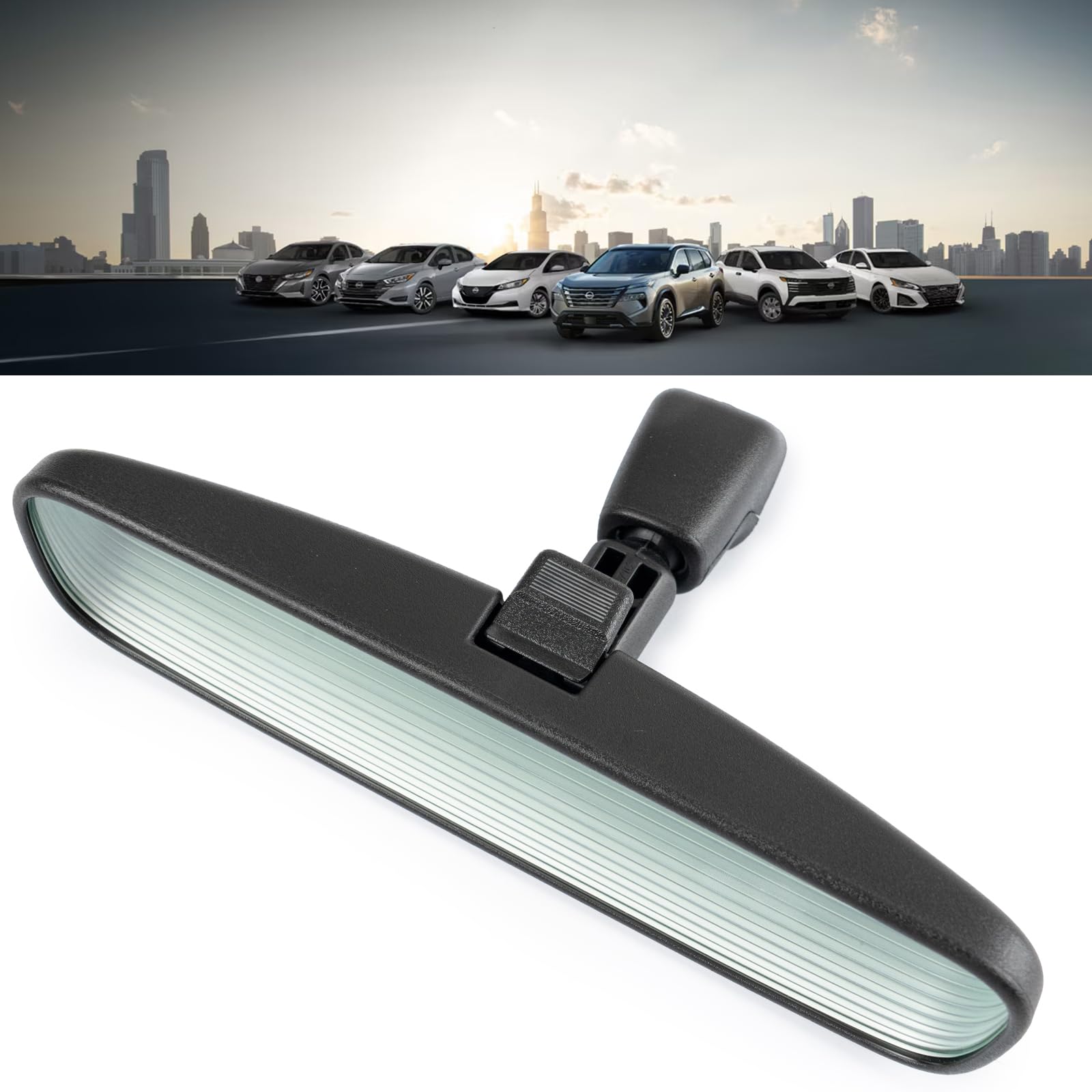 Photo 1 of OEM Nissan Rear view mirror, Day Night Interior RearView Mirror Compatible With Nissan Sentra, Titan, Rogue Altima Murano Kicks Armada Versa March Xterra Navara Frontier 2008+ & Bracket Mount