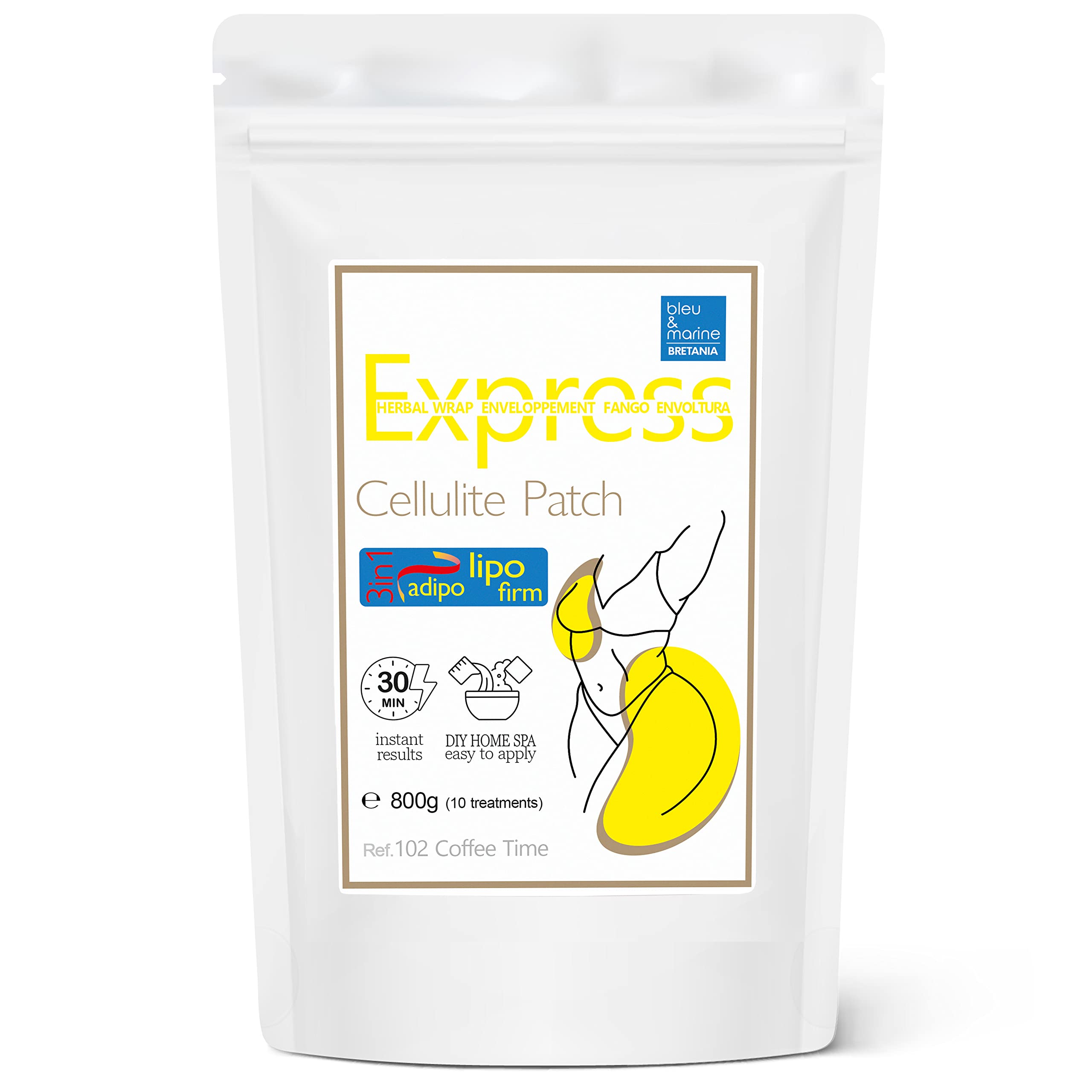 Anti Cellulite Patch INTENSE Reducer. Anti Cellulite Body Wrap Firming (Tight, Booty, Stomach, Legs). Professional Cosmetics. Perfect Beauty Therapy - 800 g