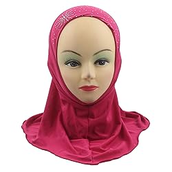 Girls Kids Muslim Hijab Islamic Scarf Shawls Simple