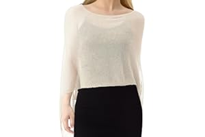 Jamntower 1 Pcs Women Sheer Poncho Shrug Summer Sheer Blouse Top Lightweight Poncho Sheer Bolero for Formal Evening Dress