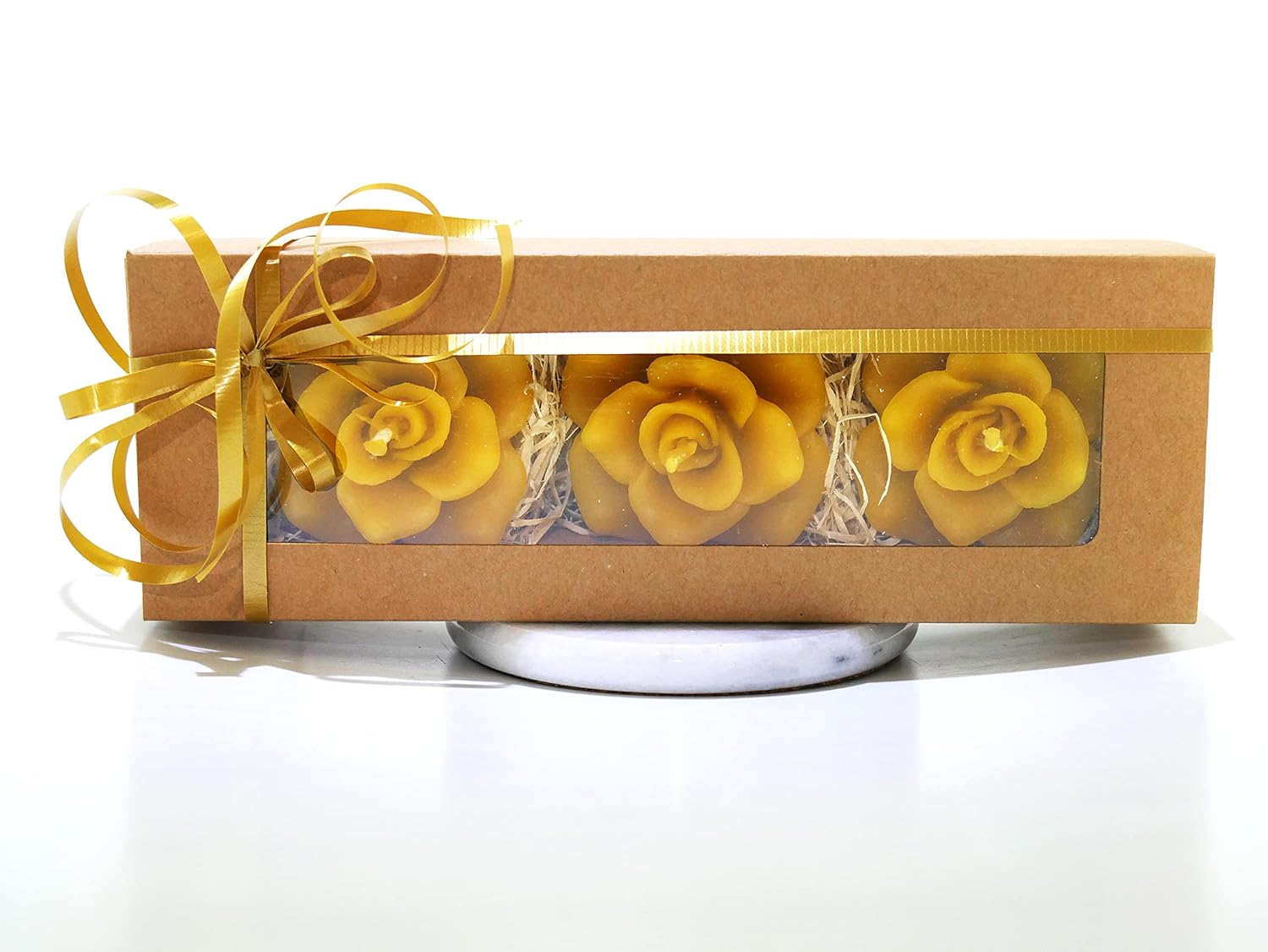 Floating Flowers GIFT BOX Beeswax Candle Romantic Gift Floating