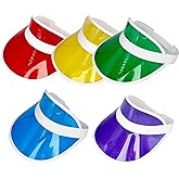 Yuanhe Clear Sun Visor Plastic Casino Dealer Poker Visors Beach Sunhat for Women UV Protection 5PCS