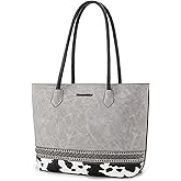 Montana West Woven Tote Bags for Women Purses and Handbags with Back Zipper Pocket