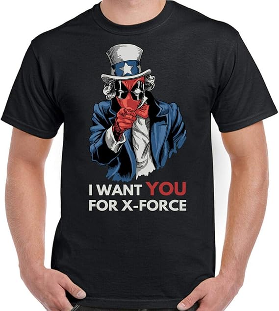 Amazon 私はあなたがx フォースメンズファニーマーベルのスーパーヒーローの映画フィルムにしたいデッドプールtシャツ Tシャツ カットソー 通販