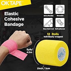 OK TAPE 12 Rolls Self Adhesive Bandage