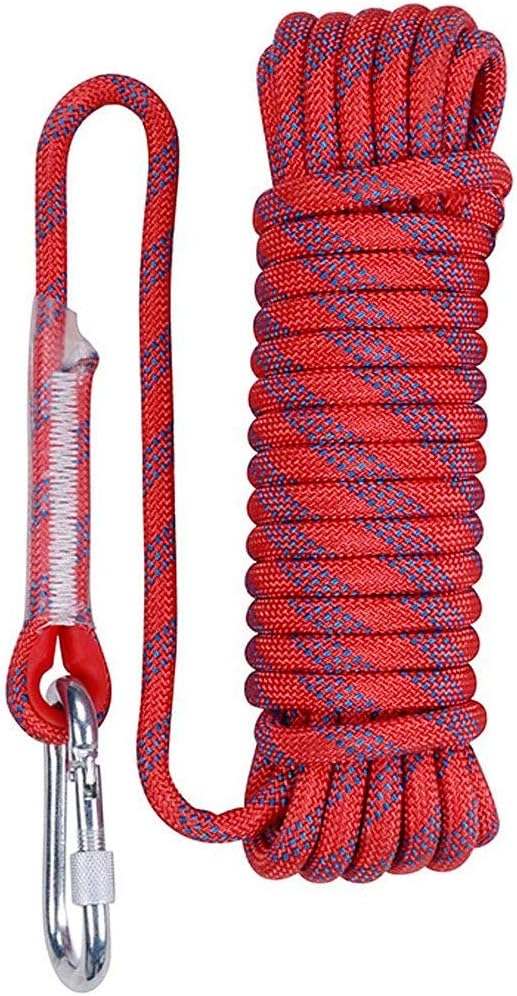 Aoneky 10 mm Static Outdoor Rock Climbing Rope, Fire Escape Safety Rappelling Rope (Black 1, 49) : Sports & Outdoors
