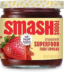 Smash Foods Strawberry Jam | Low-Calorie, No Sugar Added Keto Jam with Upcycled Fruit & Chia Seeds | Vegan, Paleo Superfood F