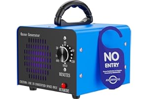 Amgwhhoo Ozone Generator Machine 100,000mg/h, High Capacity Ozone Odor Eliminator Removal Air Purifier for Home Car Pet & Basement Odor, Suitable for Spaces up to 7,000 Square Feet, Blue