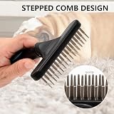 Kunoli Carpet Rake Portable Pile Lift for Rugs Dog Grooming Double Row Pins view 6
