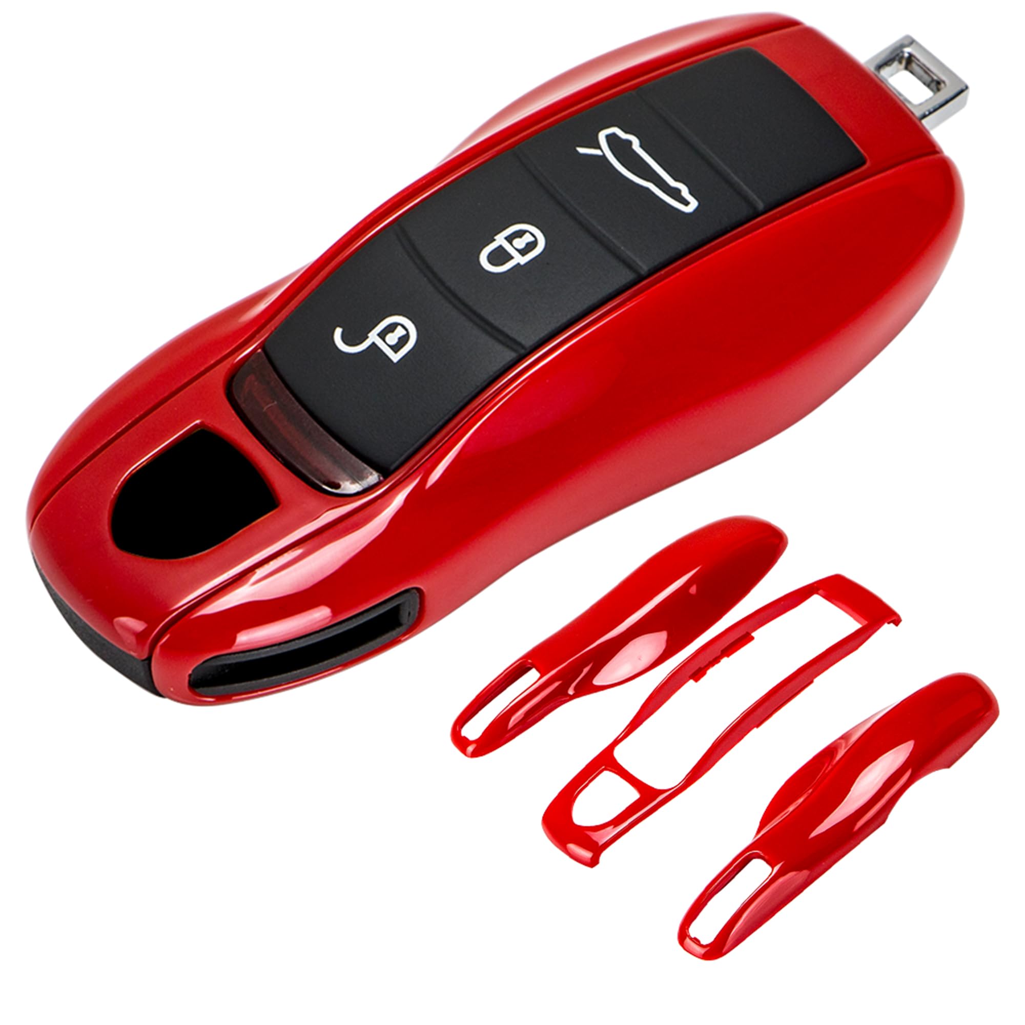 AeroBon 3-Piece Painted Key Cover/Key Fob Shell Cover Compatible with Porsche Key Shell (MK1)