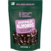 Orchard Valley Harvest Dark Chocolate Dipped California Almonds, 5 oz | Pack Of 1, Whole, Gluten Free, Non-GMO Project Verified, Stand Up Bag, No Artificial Colors Or Flavors, On-The-Go Snack