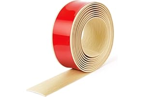 Bnell Floor Transition Strip Floor Cover Strips Self Adhesive Flooring Transitions Laminate Floor Strip Vinyl Floor Flat Divider Strip for for Joining Floor Gaps (10FT,2in, Maple Grain)