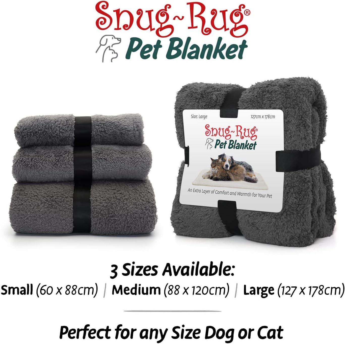 Snug Rug Luxury Pet Blankets, Fluffy Sherpa Fleece Blanket Soft and Warm Dogs and Cats - Image 3