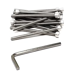 iexcell 10 Pcs M6 x 80 Thread Pitch 1.0 mm