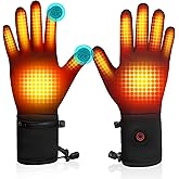 Heated Gloves Liners for Men Women Rechargeable Battery Powered Gloves for Running Typing Driving Photography Ice Fishing