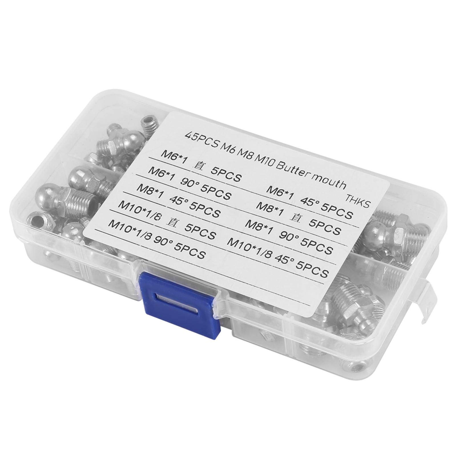 Sanpyl Grease Nipple Kits, High Hardness Grease Nipple, for Mechanical Equipment Grease Guns