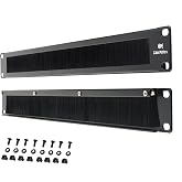Cable Matters 2-Pack 1U 19-Inch Rack Mount Brush Panel, Black | Rackmount or Wall Mount, 19" Brush Panel 1U