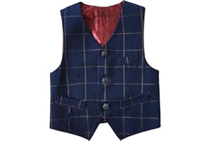 ZOUSHEN Boys Formal Suit Vest Solid Vest for Toddler Kids Formal Wedding Outfit