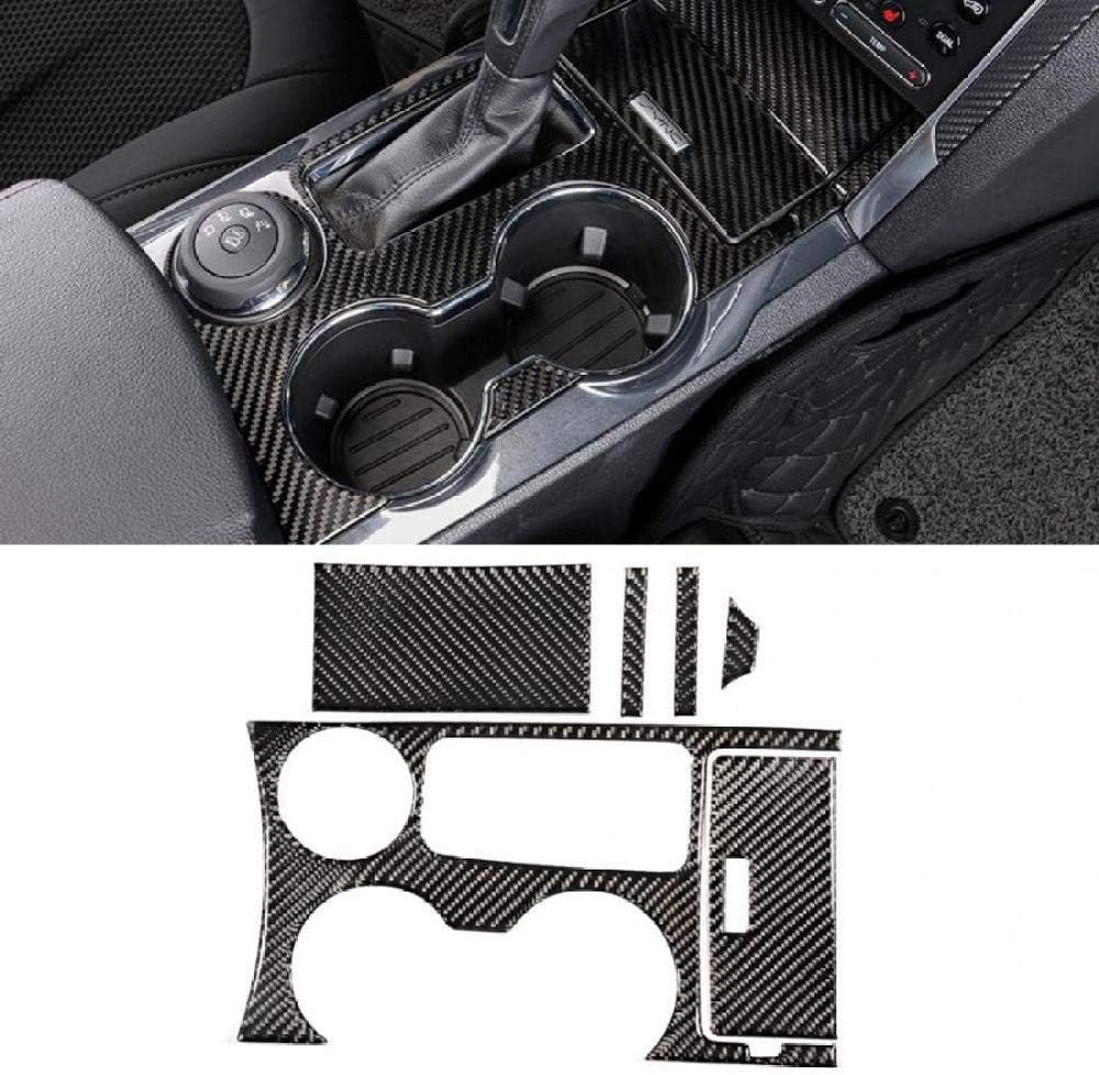 DHFBS Interior Dash Covers For Ford Explorer 2013-2018, 6pcs Real Carbon Fiber Gear Shift Panel Decoration Cover Trim