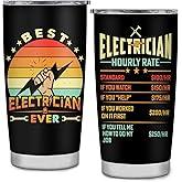 ZAHUOMUG Electrician Gifts for Men,Electrical Engineer Gifts,Christmas Birthday Gifts for Electrician,International Electrician Day Gift for Dad,Husband,Son,Coworker,Travel Coffee Tumbler Mug 20oz