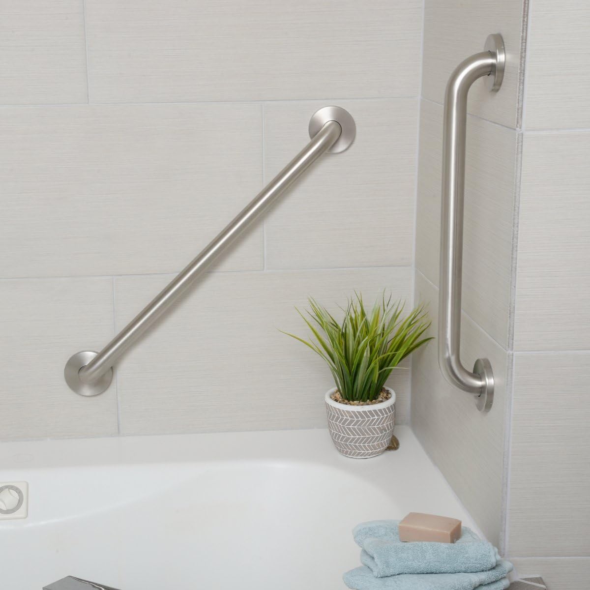 Basics GBAR-150-18 Grab Bar, 18-Inch, Stainless Steel: Home Improvement