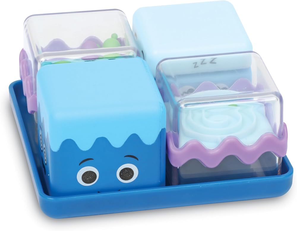 Learning Resources Sensory Fidget Toy Set 4 Cubes Tray Calm Down Toys