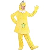 Dr. Seuss Kids Star Bellied Sneetch Costume, Yellow Bird Storybook Character, Tunic, Pants, Hood, Socks & Glove Covers