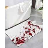 CAPVKING Bathroom Mat, Halloween Haunted House Scary Bloody Handprint, 16