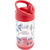 Stephen Joseph, Kids Flip Top Water Bottle, 10 oz Tritan BPA Free, Water Bottle for Girls & Boys, Back to School Flip Top Bottle, Transportation