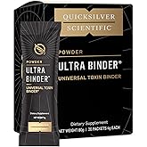 Quicksilver Scientific Ultra Binder Stick Packets - Multi Binder with Bentonite Clay Powder, Zeolite Detox & Charcoal - Supplement for Gut Support & The Body's Toxin Removal Process (20 Sticks)
