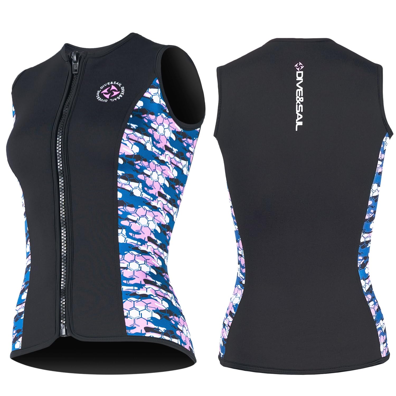 Photo 1 of Wetsuit Top Women Wetsuit Vest 3mm Neoprene Front Zip Sleeveless Wet Suit Tops Jacket Diving Vest Swimming Canoeing Surfing XL Size