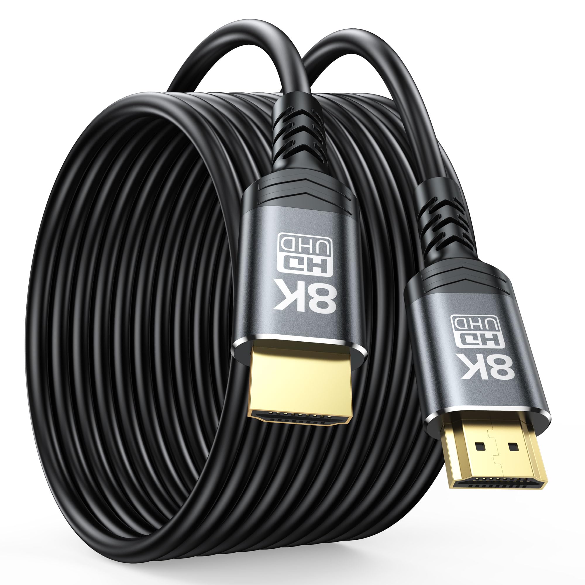 Photo 1 of DoroJepi Long HDMI Cable 20 FT 8K, HDMI 2.1 Cable 20 Foot High Speed HDMI Shielded Cord (48Gbps, in-Wall CL3 Rated, 8K@60Hz, 4K@120Hz, HDCP2.2&2.3, HDR, eARC) for Roku TV/Laptop/PS5/Monitor/HDTV/PC