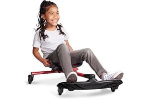 Radio Flyer Stingray Fun Drifting Ride-On Scooter for Kids Ages 3-8, 360° Spin Out Action, Adjustable Seat for Growing Children, Outdoor Toy