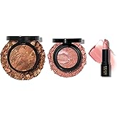 LAURA GELLER NEW YORK Marble Magic Kit: Baked Balance-n-Brighten Powder Foundation, Deep + Baked Blush-n-Brighten, Pink Buttercream + Italian Marble Lipstick, Berry Vanilla