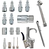 Accessory Kit, 17 Piece Compressor Inflation Kit, with Blow Gun, Air Chucks, & Inflation Needles (Campbell Hausfeld MP284701A