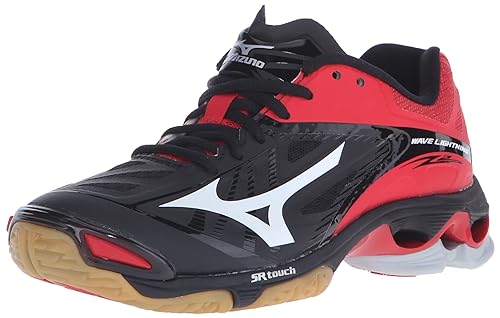 red and black volleyball shoes