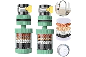 TAIKCSUT Faucet Water Filter, Sink Water Filter,Faucet Water Filter Purifier Kitchen Tap Filtration Activated Carbon Removes Chlorine Fluoride Heavy Metals Hard Water,Faucet Filter for Kitchen Sink