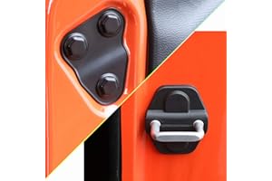 YOCTM 8-Pack Door Screw Protector Cover Trim Door Lock Cover for 2018 2019 2020 2021 2022 2023 2024 Jeep Wrangler JL JT 4XE Sport S Rubicon Deluxe Sport Utility Black ABS (2-Door/4-Door) (Pack of 8)