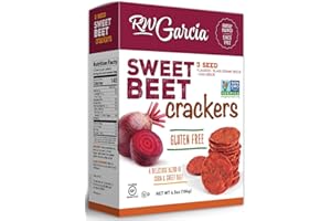 RW Garcia - Artisan Crackers (6.5 Oz) - Sweet Beet - Gluten Free - 3 Seed Blend (Flaxseed, Sesame, Chia) - Stone Ground Corn - Real Veggies - Non-GMO - No Additives or Preservatives