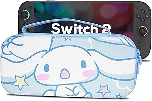 TIKOdirect Carrying Case for Nintendo Switch 2(2025), Cute Portable Travel Bag with 12 Game Card Slots Inner Storage Bag for Nintendo Switch 2 Console Joy-Con & Accessories, Blue