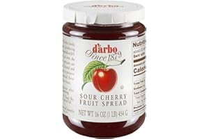 DARBO D’arbo All-Natural Sour Cherry Fruit Spread, 16 oz | Crafted Tradition | Pure Fruit Flavor No Artificial Preservatives—Ensuring a Naturally Sweet and Flavorful Spread.
