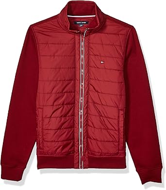 tommy hilfiger zipped mock neck jumper