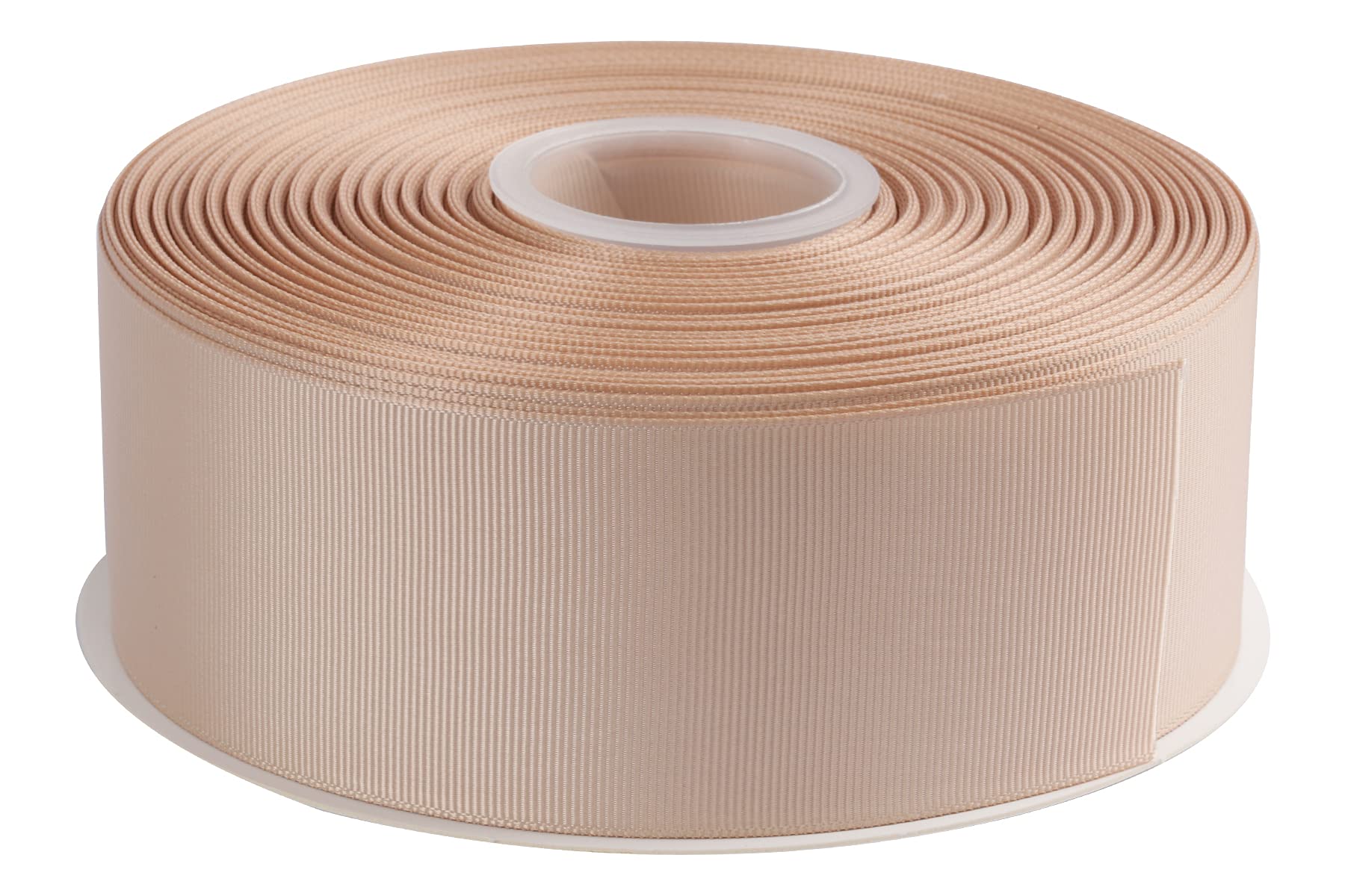 AVANAVA 50mm Wide Grosgrain Ribbon - 45 Meters, Ideal for Gift Wrapping, Hair Bows, Home Decor, Flower Arrangement (835-Tan)