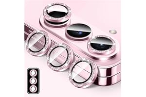 Kucheed Bling Camera Lens Protector for Samsung Galaxy Z Fold 6, Tempered Glass Camera Cover Screen Protector, Glitter Automatic Alignment Individual Metal Rings Film Stickers