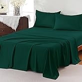 ChicView Twin Sheet Set,3 Pieces Hotel Luxury Breathable Soft Microfiber Bedsheets, Anti Pilling Deep Pockets Easy Care Bed Sheets, Forest Green